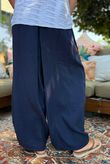 Sandbar Linen Blend Bloom Barrel Pant Navy